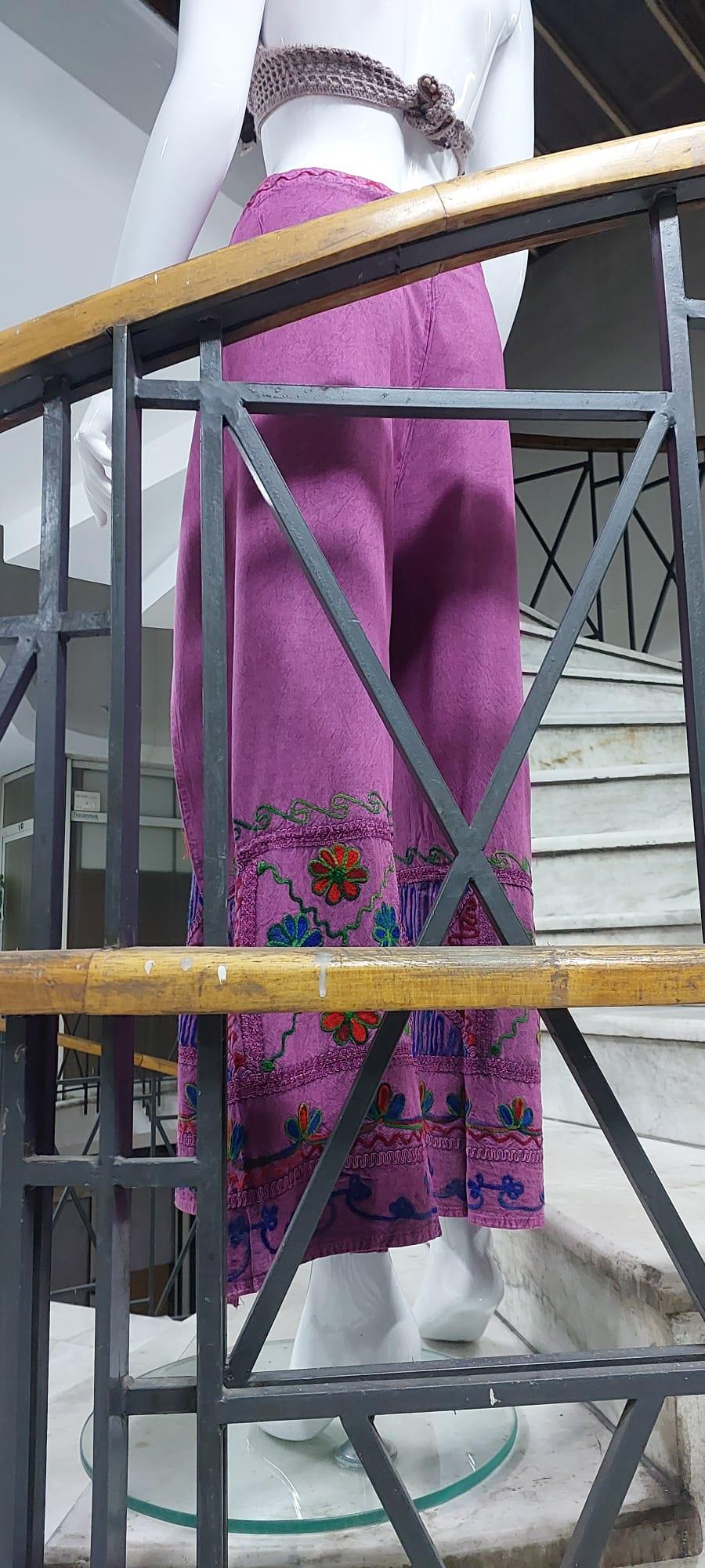 Otantik Nakış İşlemeli Harem Şalvar Bulmaca Pantolon