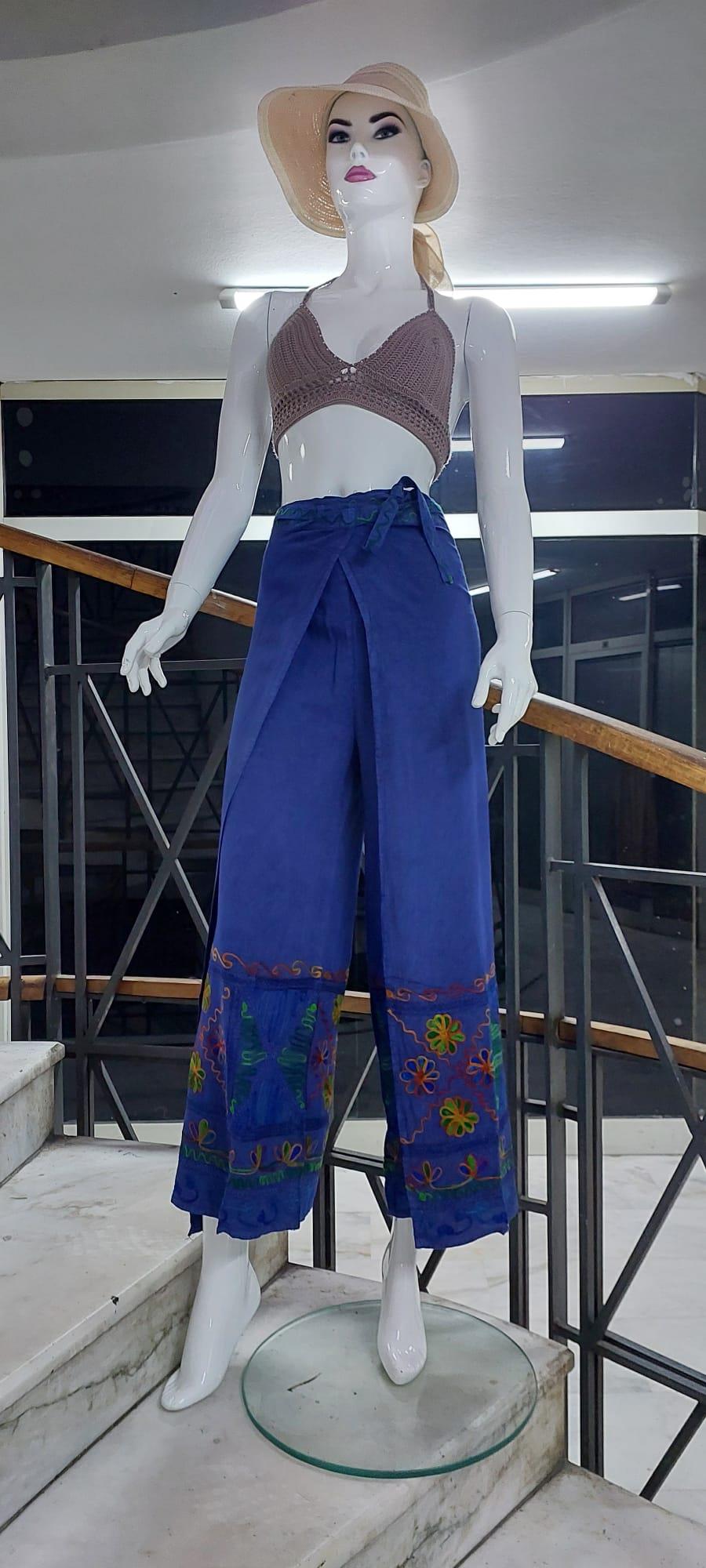 Otantik Nakış İşlemeli Harem Şalvar Bulmaca Pantolon