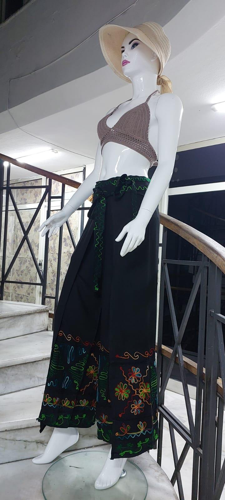 Otantik Nakış İşlemeli Harem Şalvar Bulmaca Pantolon