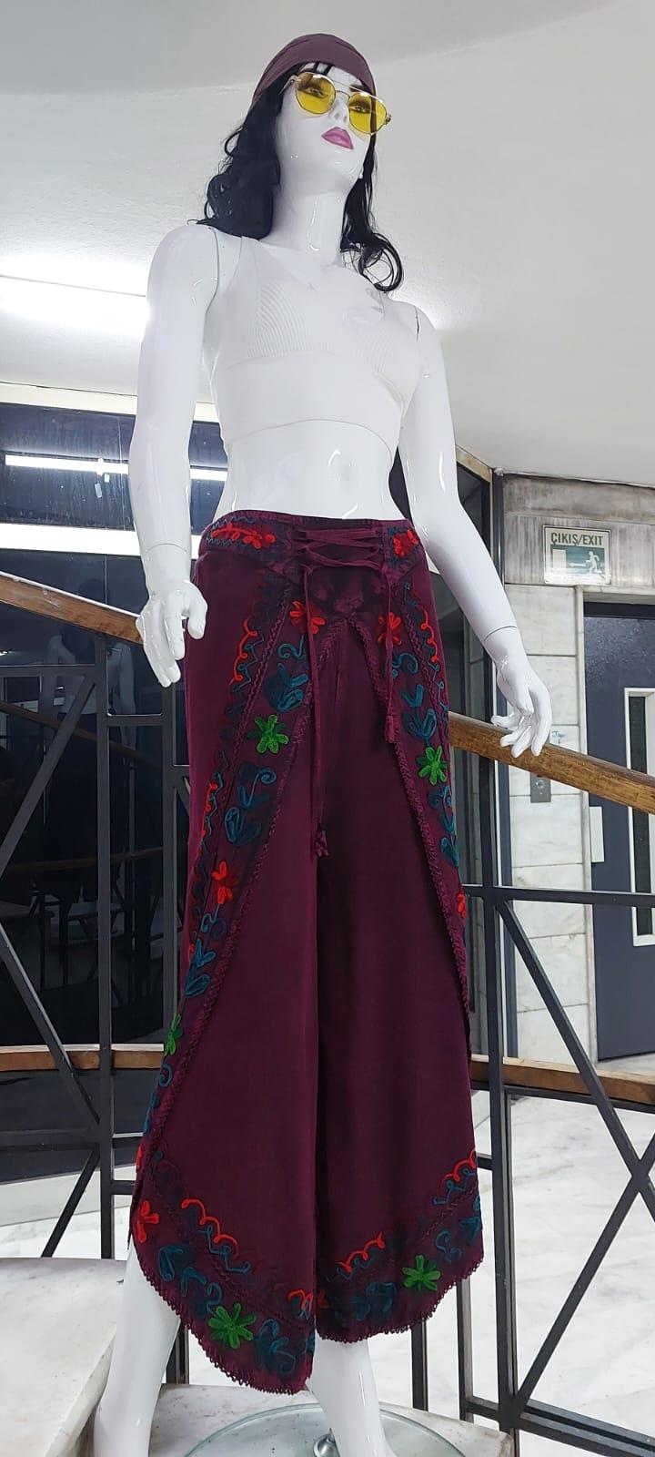 Otantik Nakış İşlemeli Harem Şalvar Pantolon 