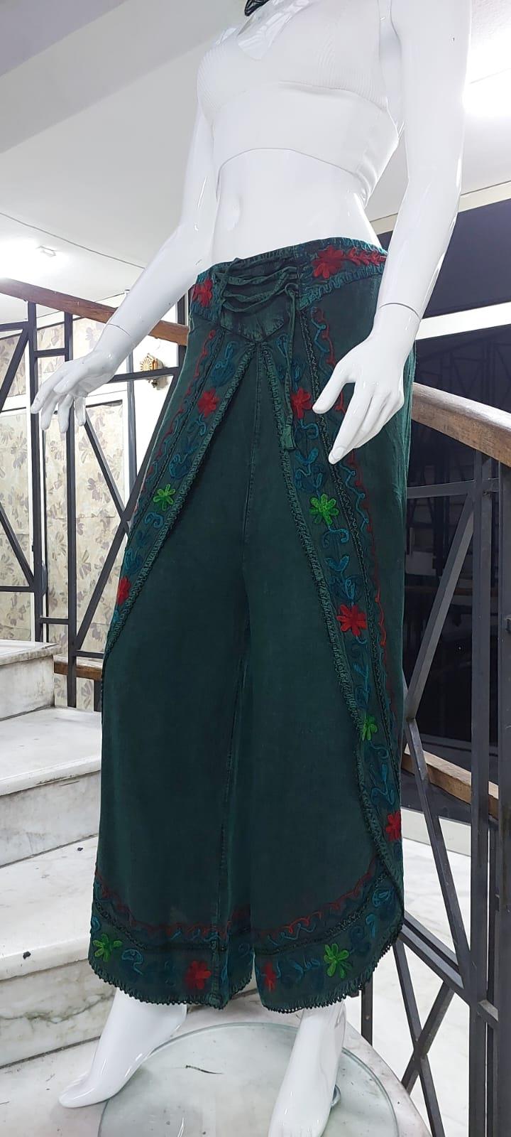 Otantik Nakış İşlemeli Harem Şalvar Pantolon 