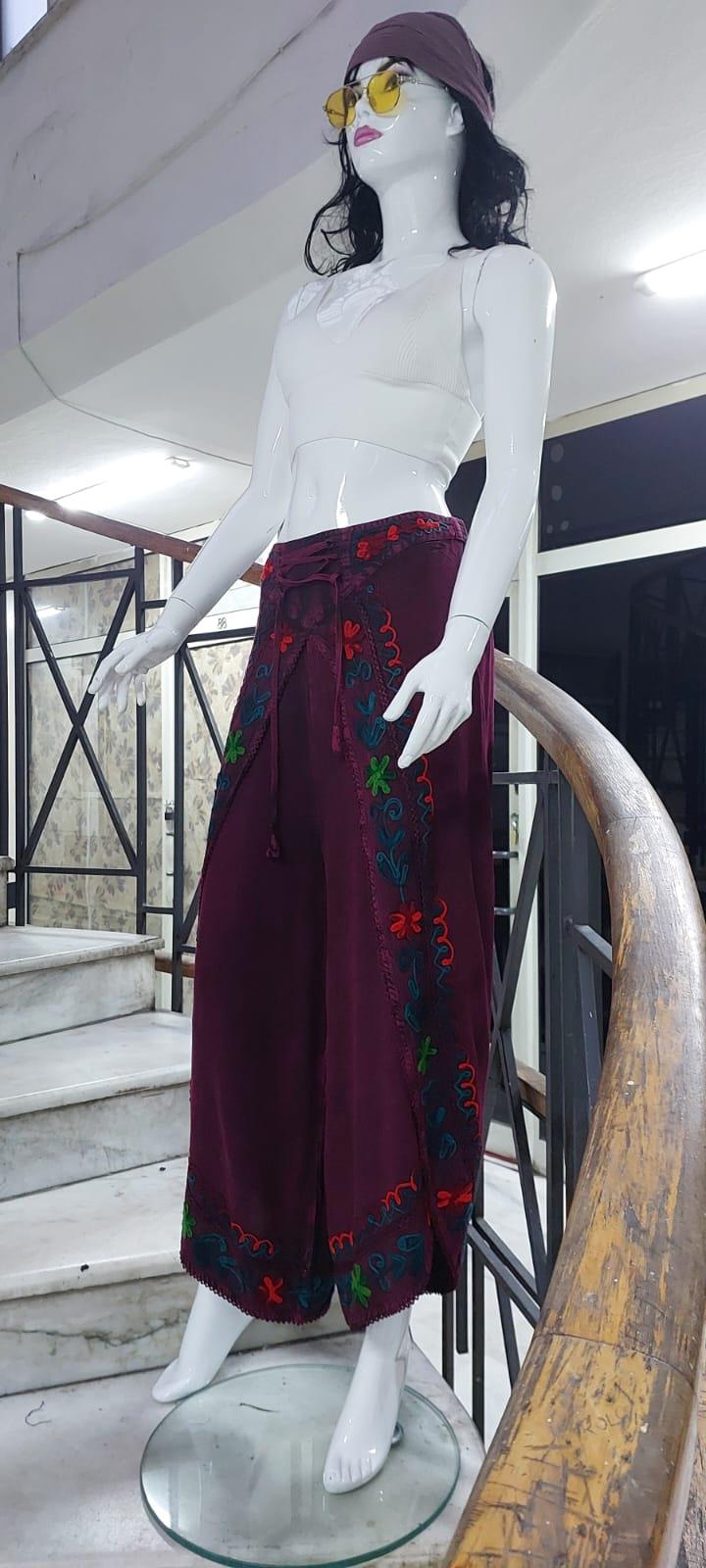 Otantik Nakış İşlemeli Harem Şalvar Pantolon 
