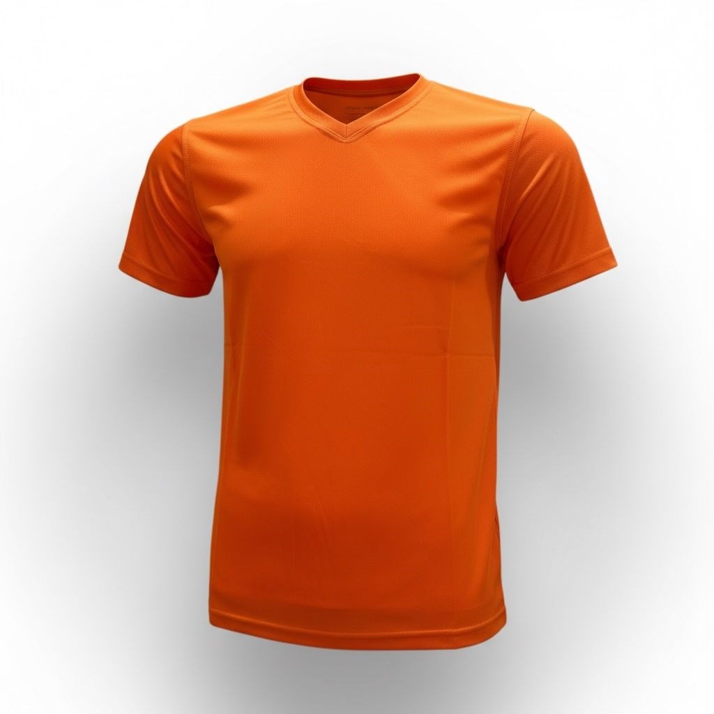 Pamuklu V Model Kısa Kol T-Shirt