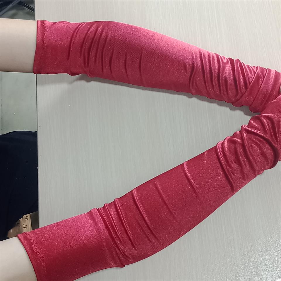 Saten Likralı Dans & Opera Eldiveni - (48 CM)