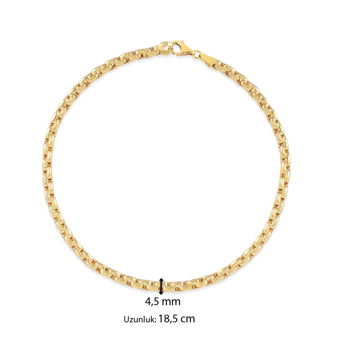  14 Ayar Altın Zincir Bileklik