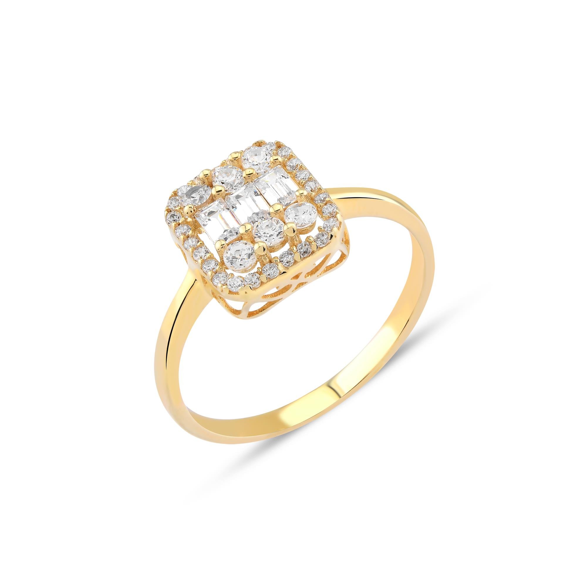 14 Ayar Altın Baget Üçlü Set