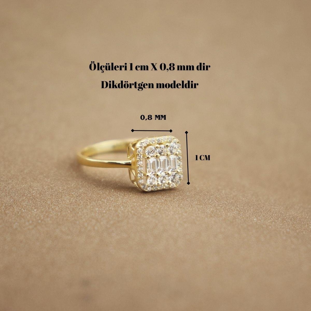 14 Ayar Altın Baget Yüzük