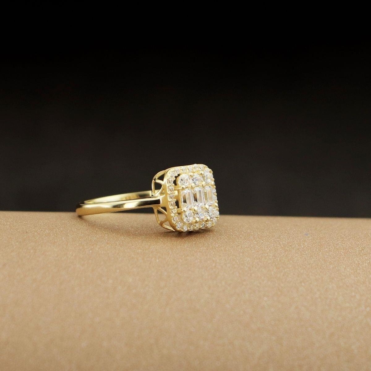 14 Ayar Altın Baget Yüzük