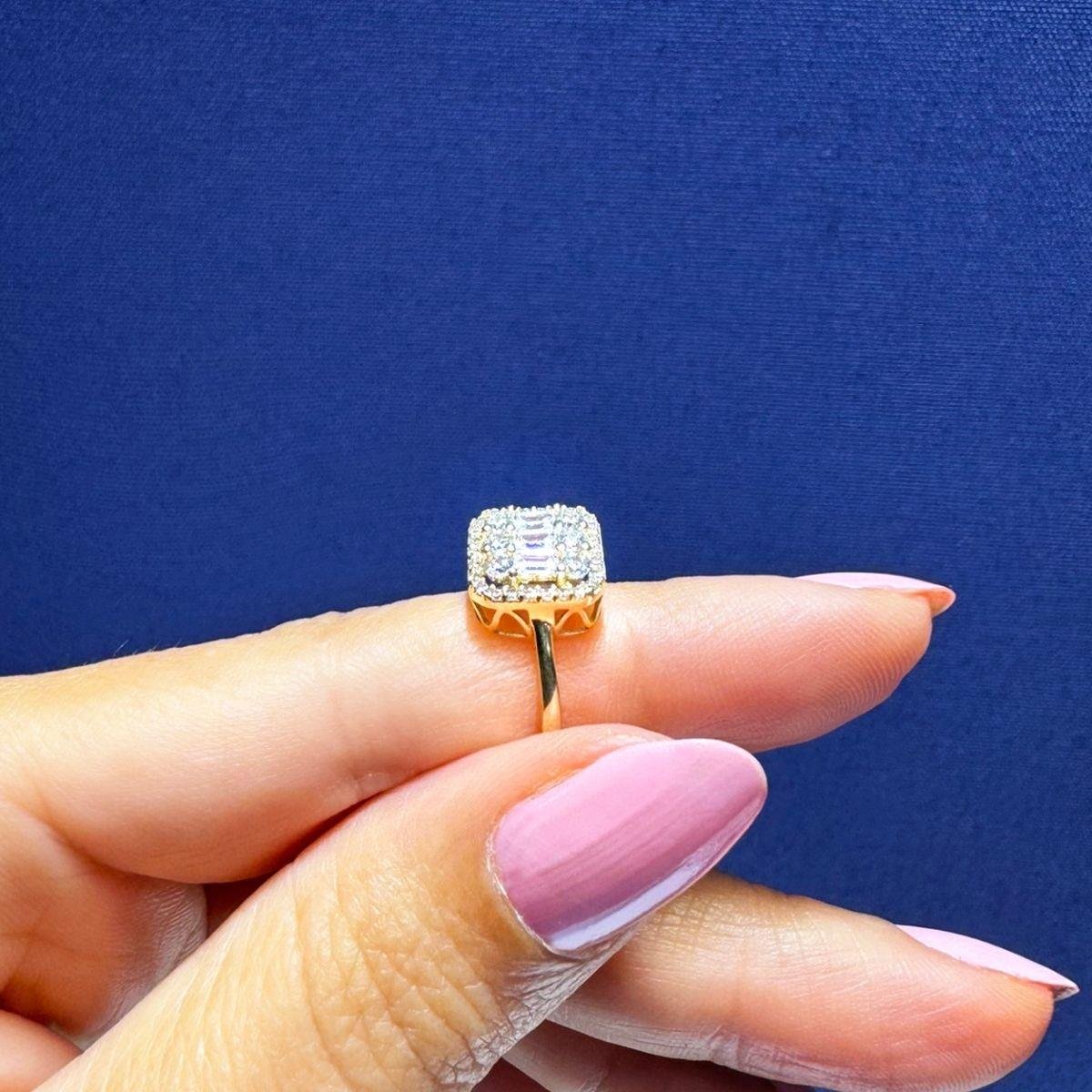 14 Ayar Altın Baget Yüzük