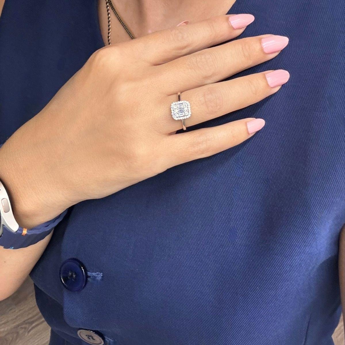 14 Ayar Altın Baget Yüzük