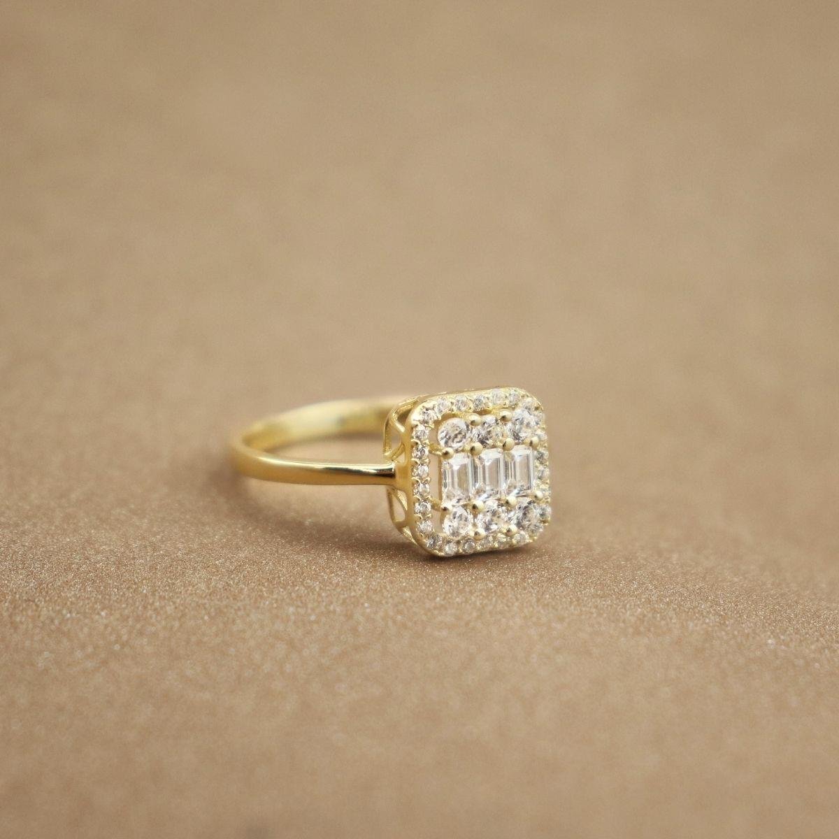 14 Ayar Altın Baget Yüzük