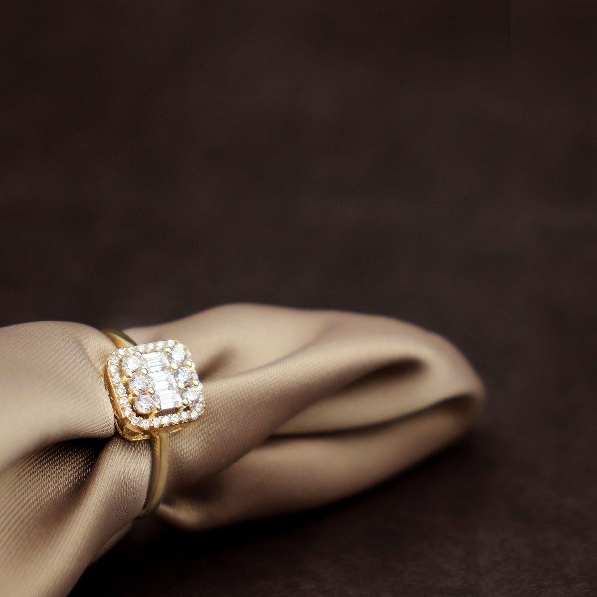 14 Ayar Altın Baget Yüzük