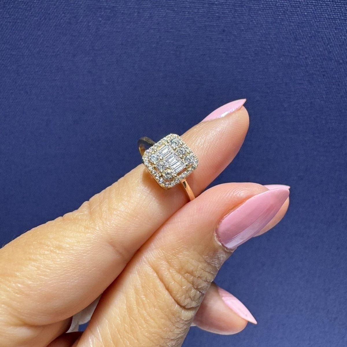 14 Ayar Altın Baget Yüzük