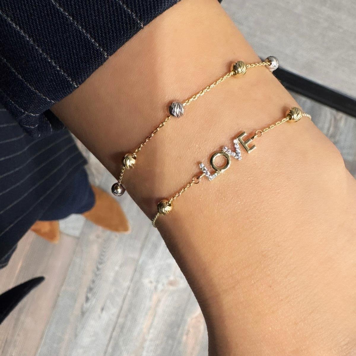 14 Ayar Altın Dorika Toplu Bileklik