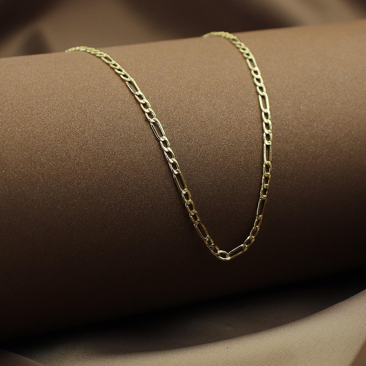 Altın Figaro Zincir Kolye Bileklik Takımı