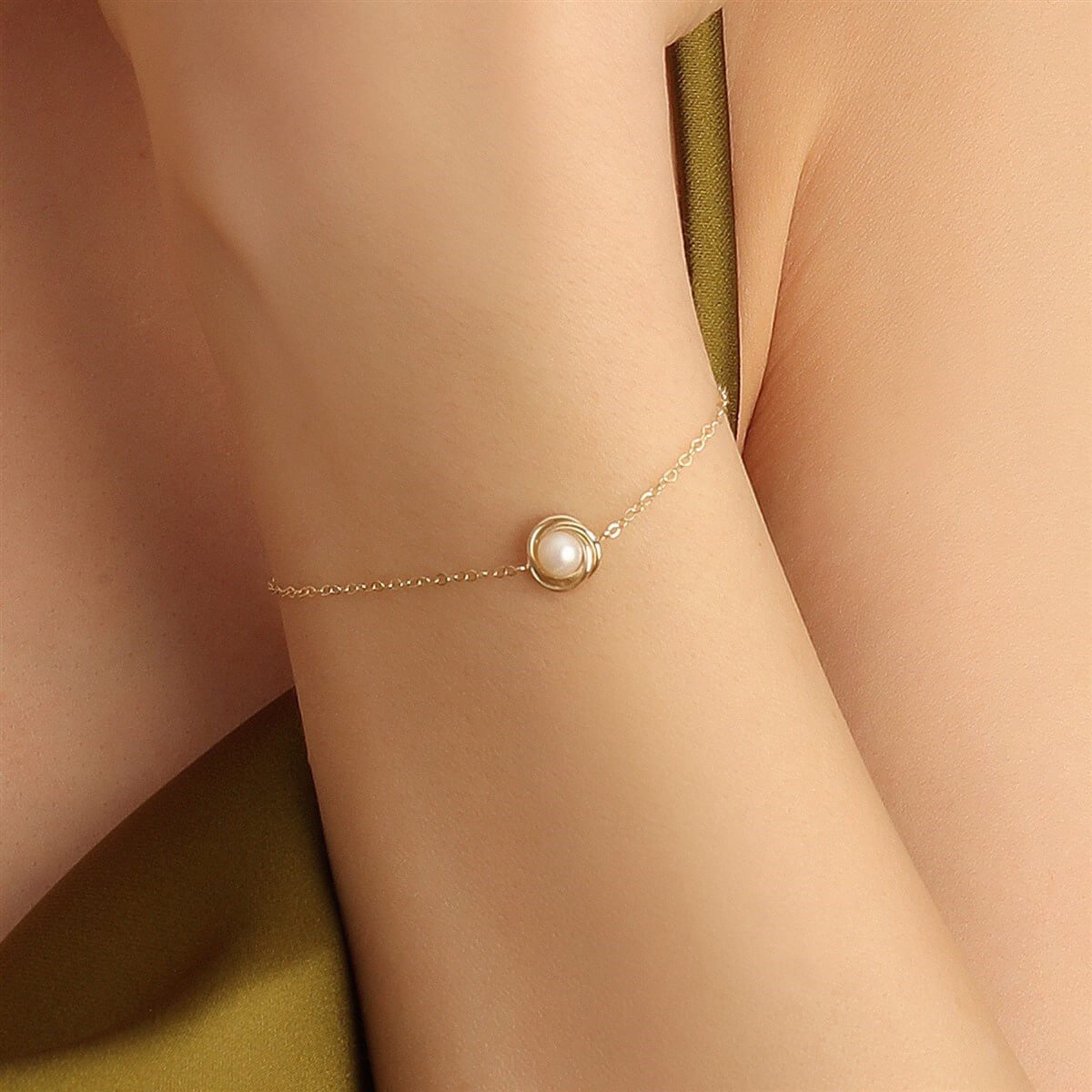 Altın İnci Bileklik