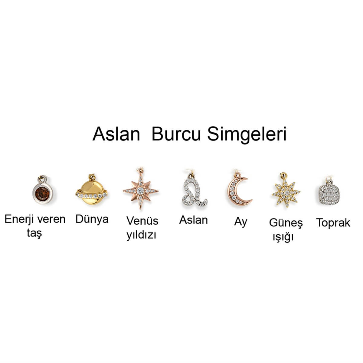 Aslan Burcu Gümüş Yıldız Haritası Seti