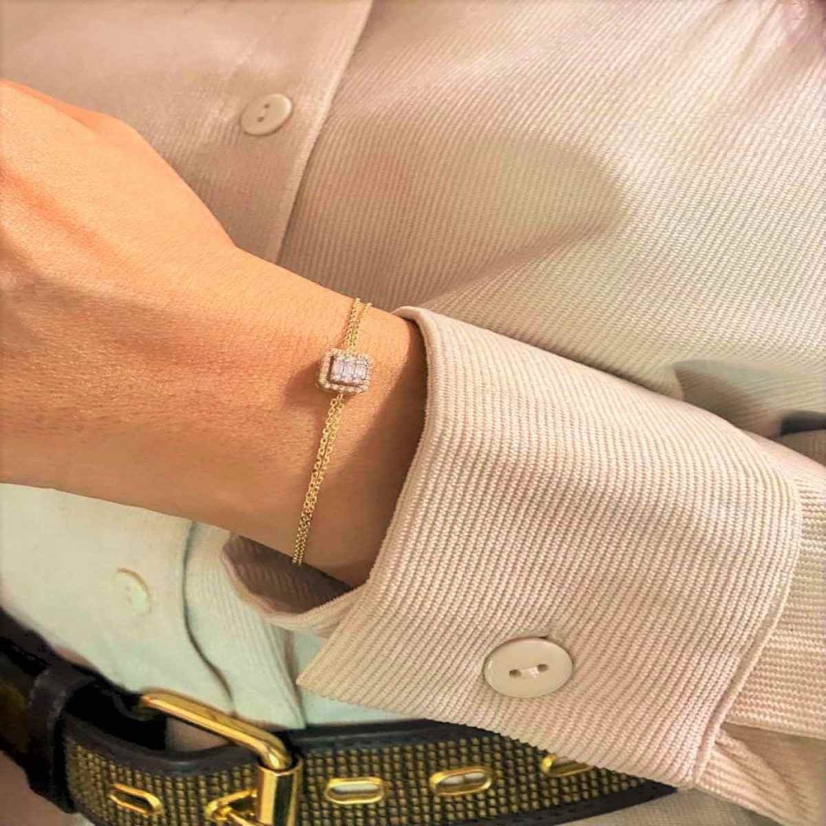 Baget Taşlı Altın Bileklik BLA 119 01 05 00