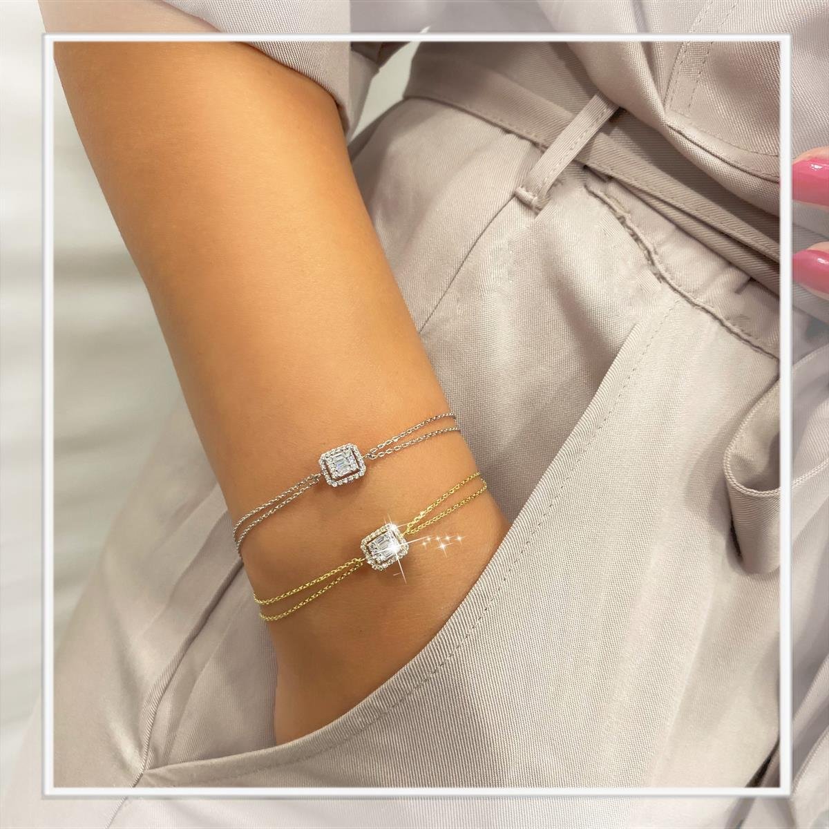 Baget Taşlı Altın Bileklik BLA 119 01 05 00