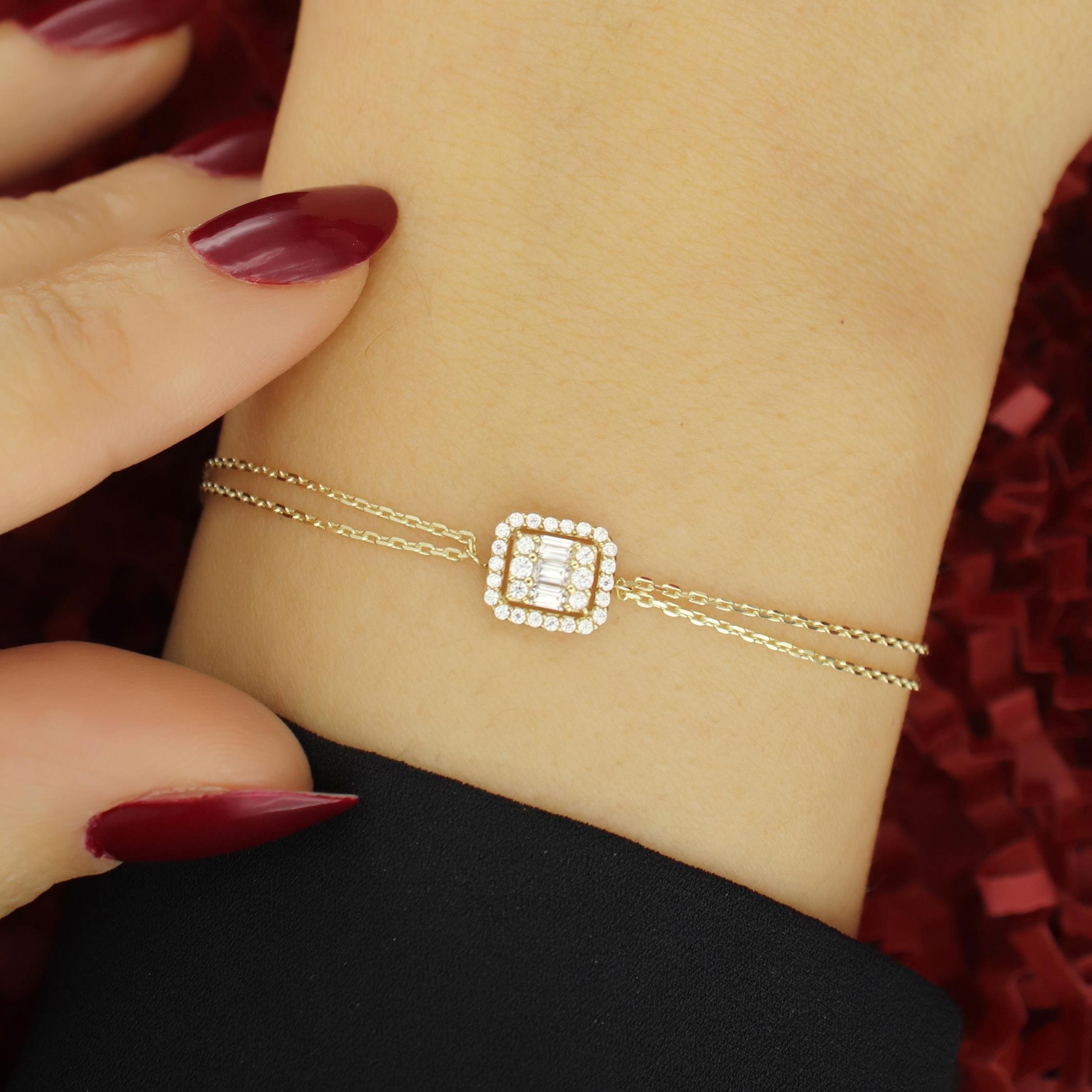 Baget Taşlı Altın Bileklik BLA 119 01 05 00