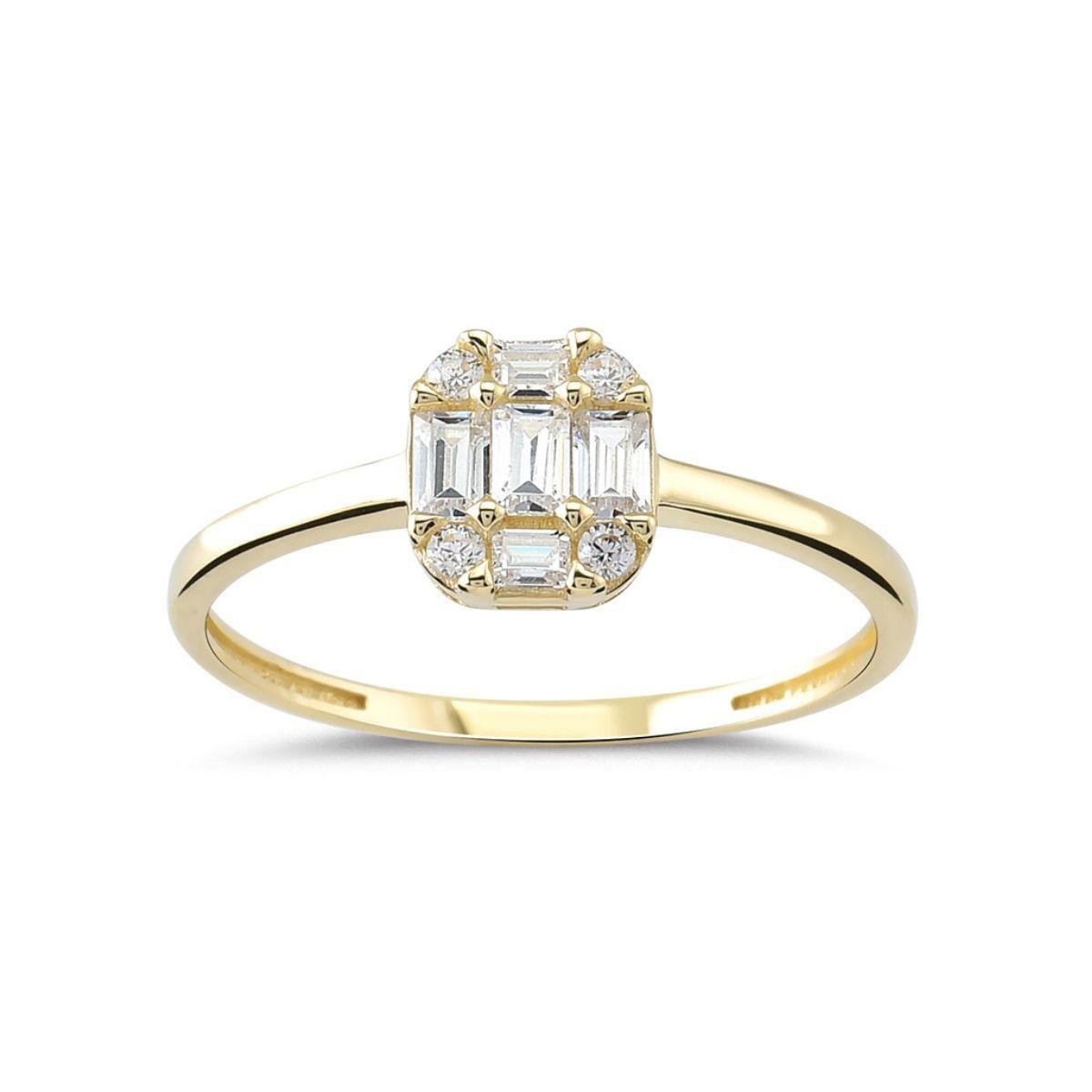 Baget Taşlı Altın Fantazi Yüzük 