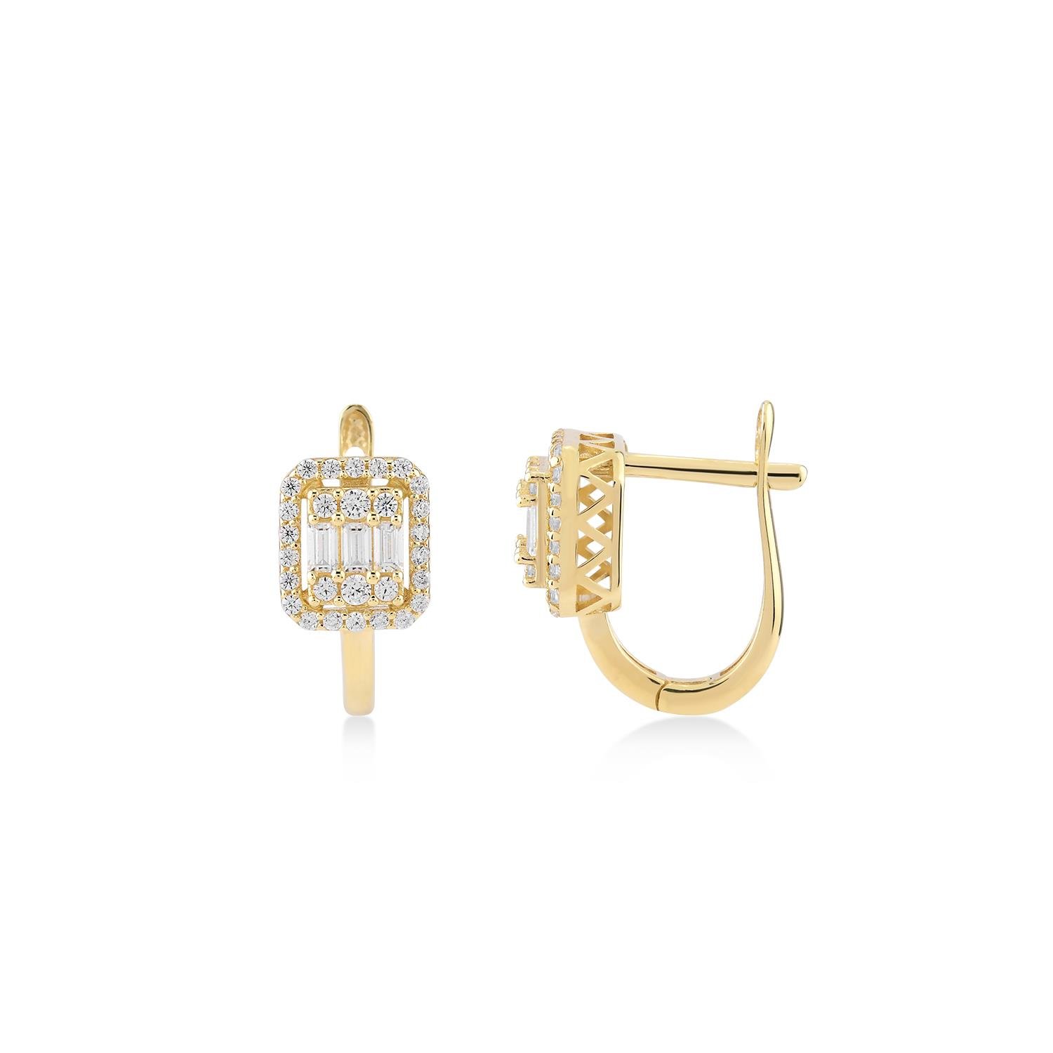 Baget Taşlı Altın Set 