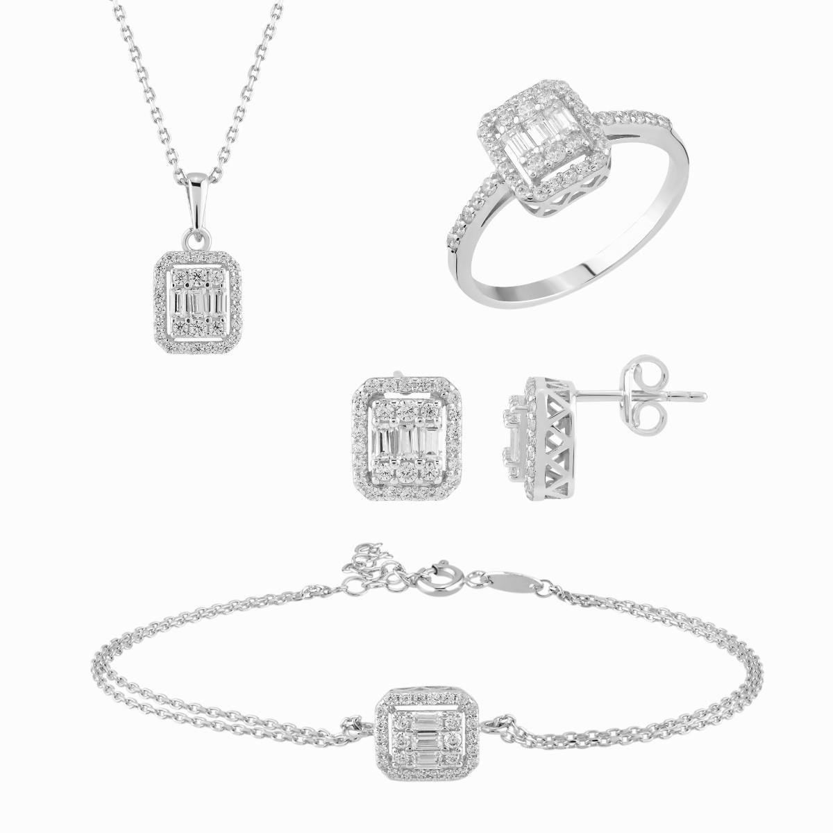 Baget Taşlı Altın Set FA 101 02 05 00