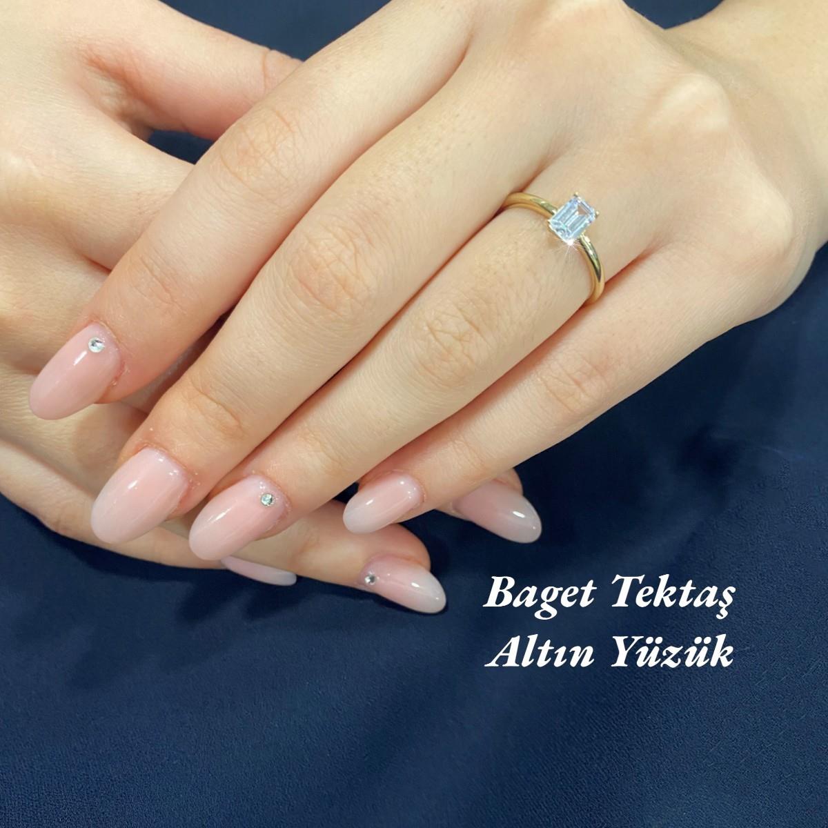 Baget Tektaş Altın Yüzük YZA 128 01 05 00