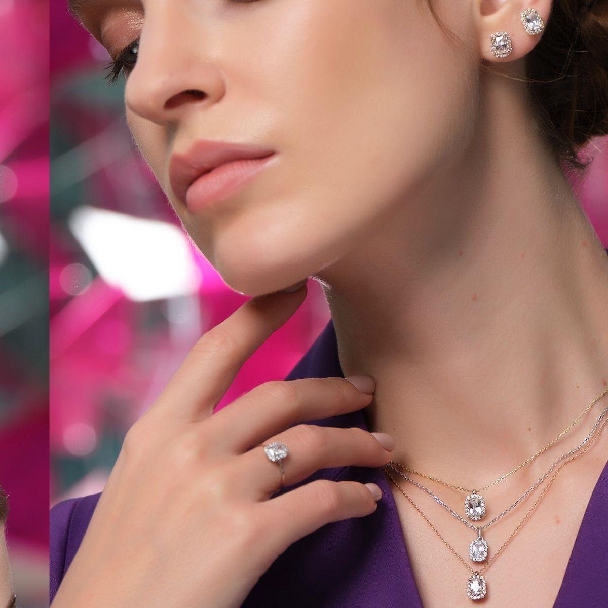 Baget Tektaşlı Altın Fantazi Kolye KLMA 104 02 05 00