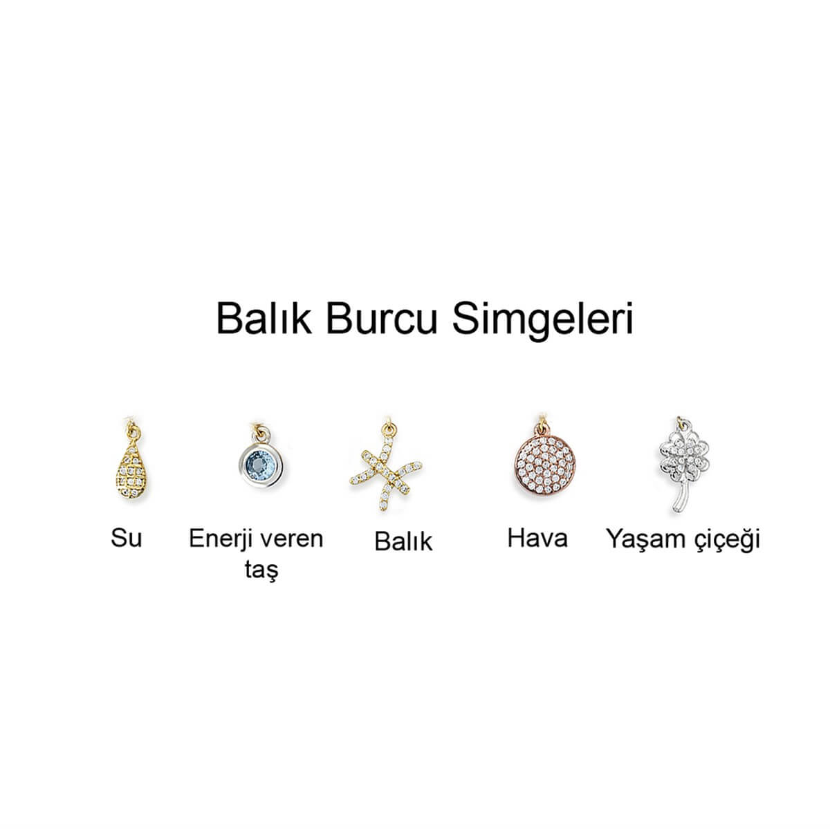 Balık Burcu Gümüş Yıldız Haritası Seti