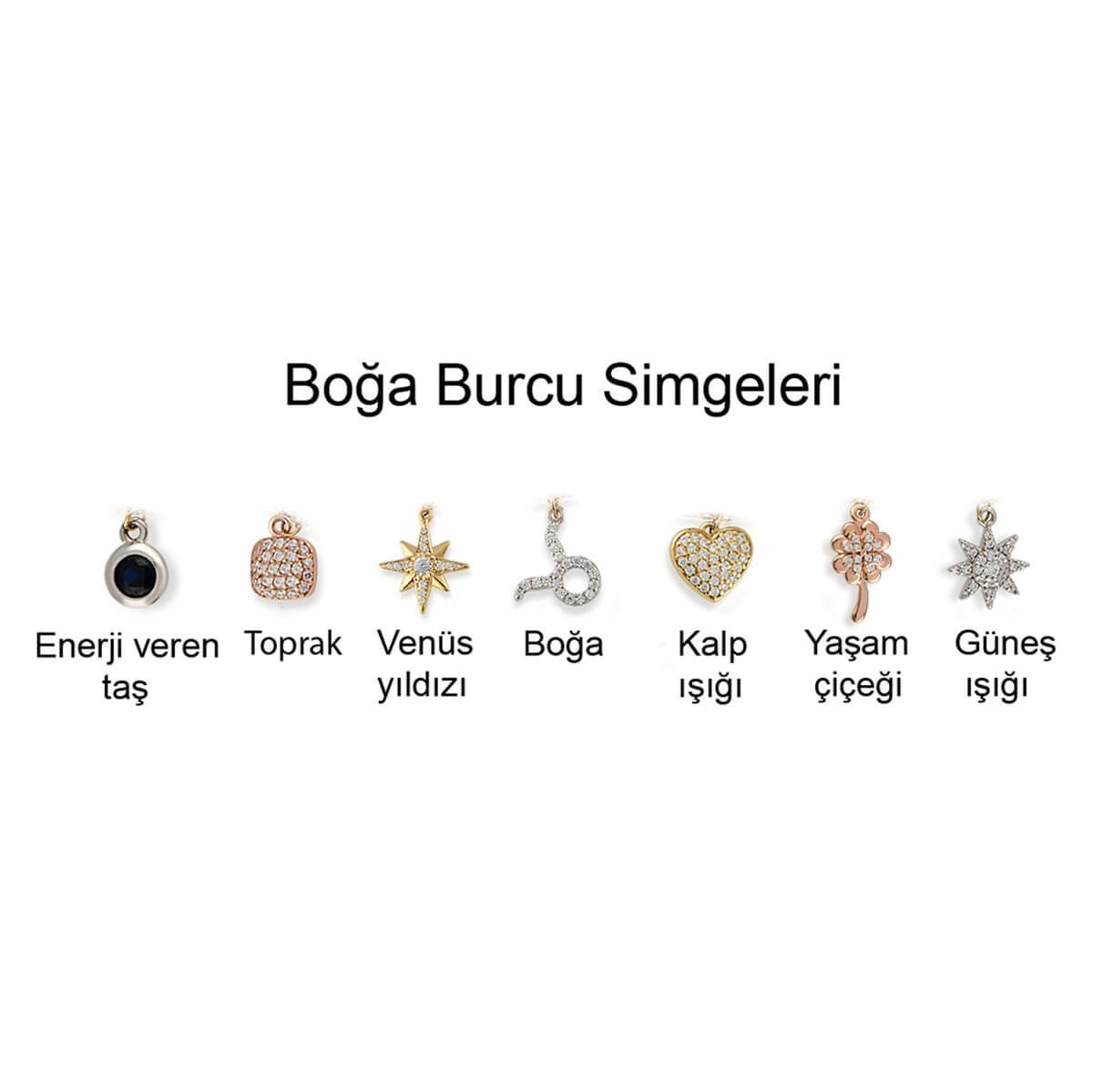 Boğa Burcu Gümüş Kolye