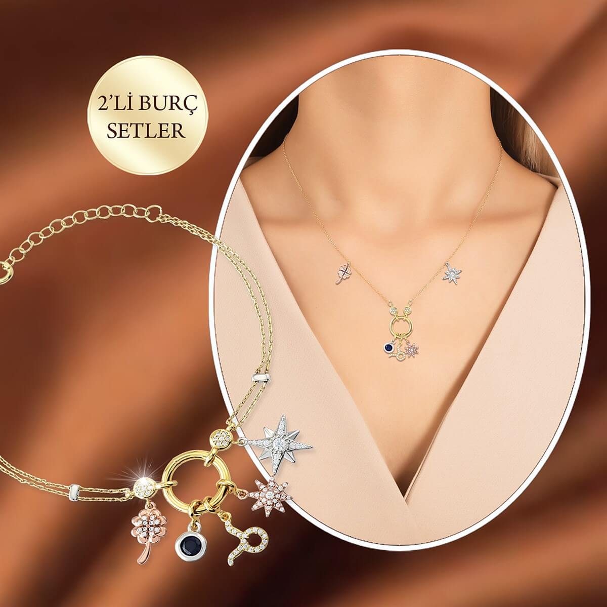 Boğa Burcu Gümüş Yıldız Haritası Seti