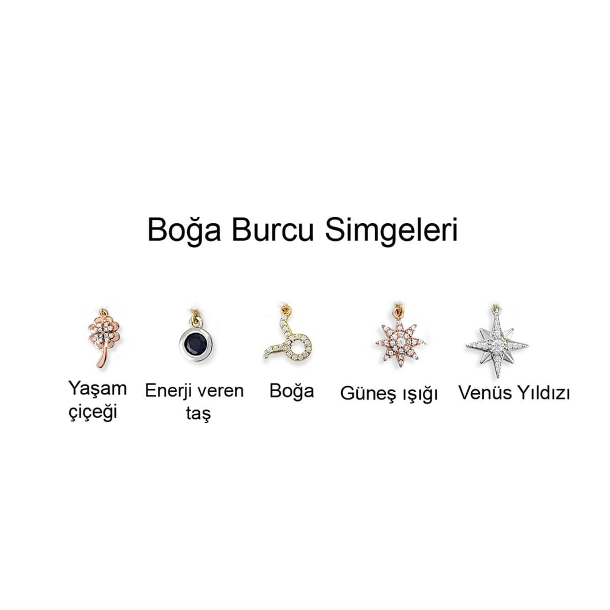 Boğa Burcu Gümüş Yıldız Haritası Seti