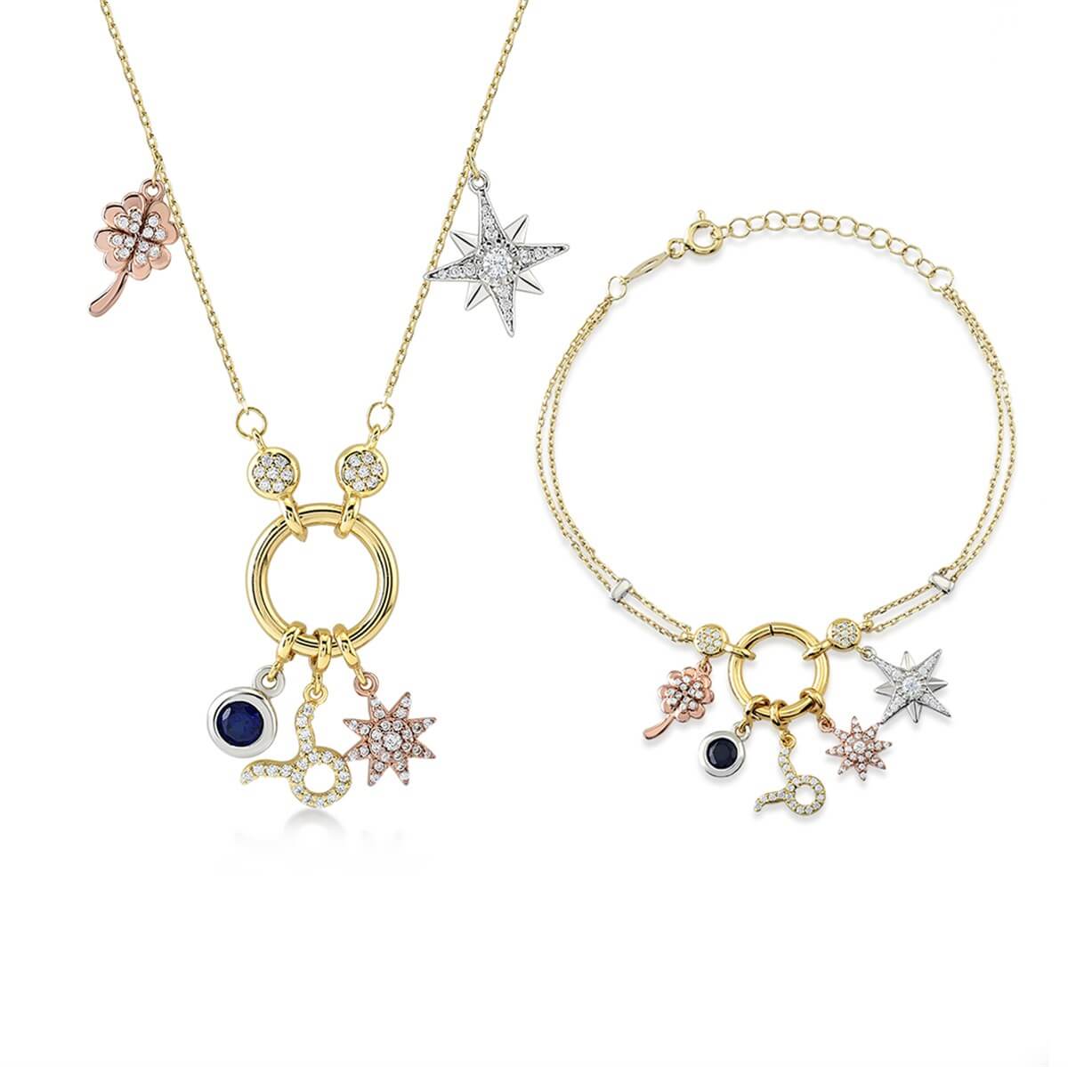 Boğa Burcu Gümüş Yıldız Haritası Seti