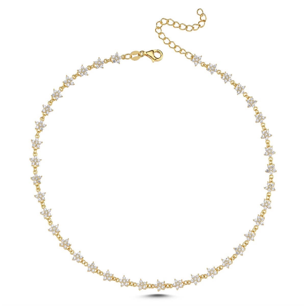 Çiçek Figürlü Gümüş Kolye