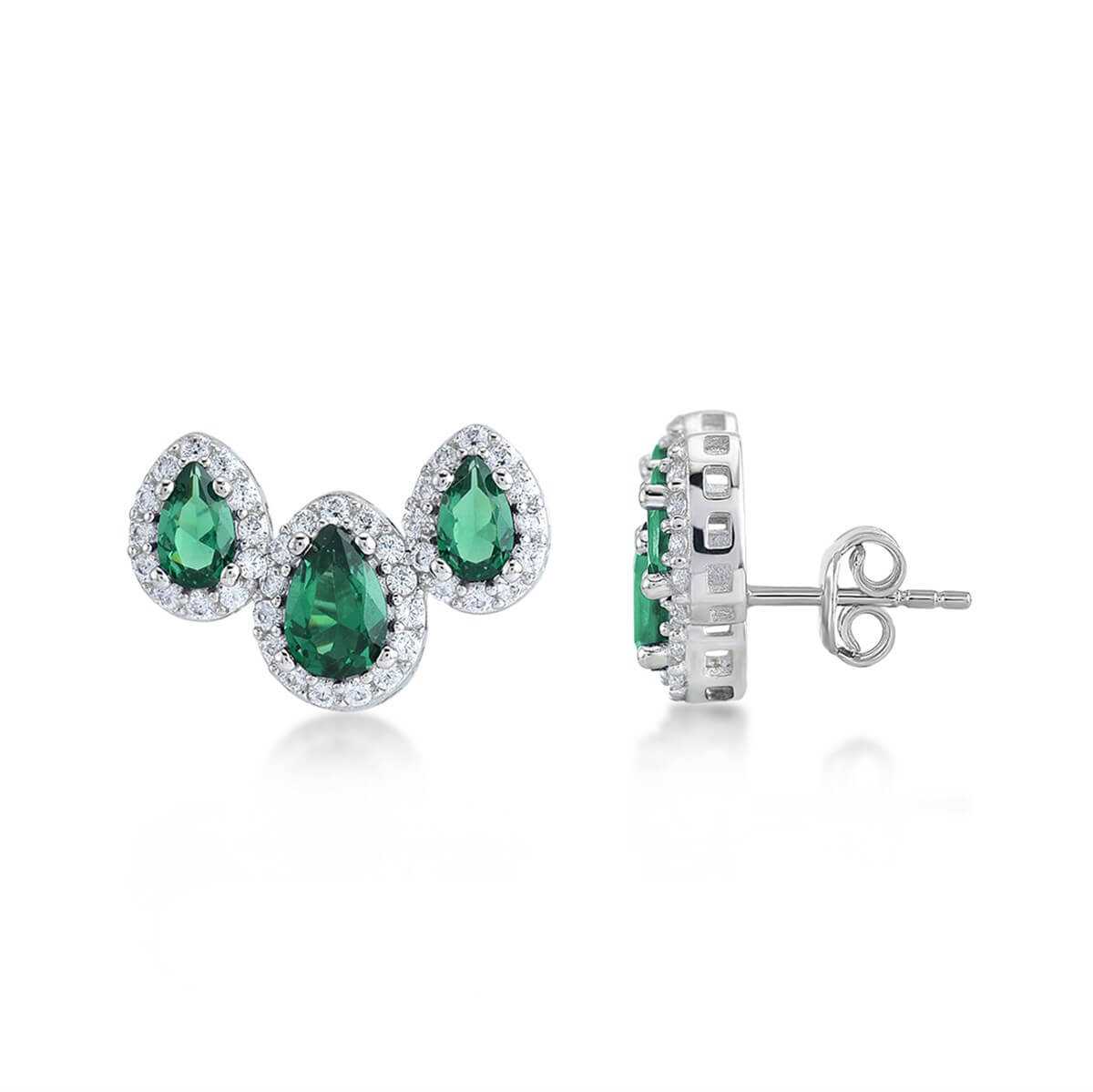 Damla Taşlı Gümüş Fantezi Set