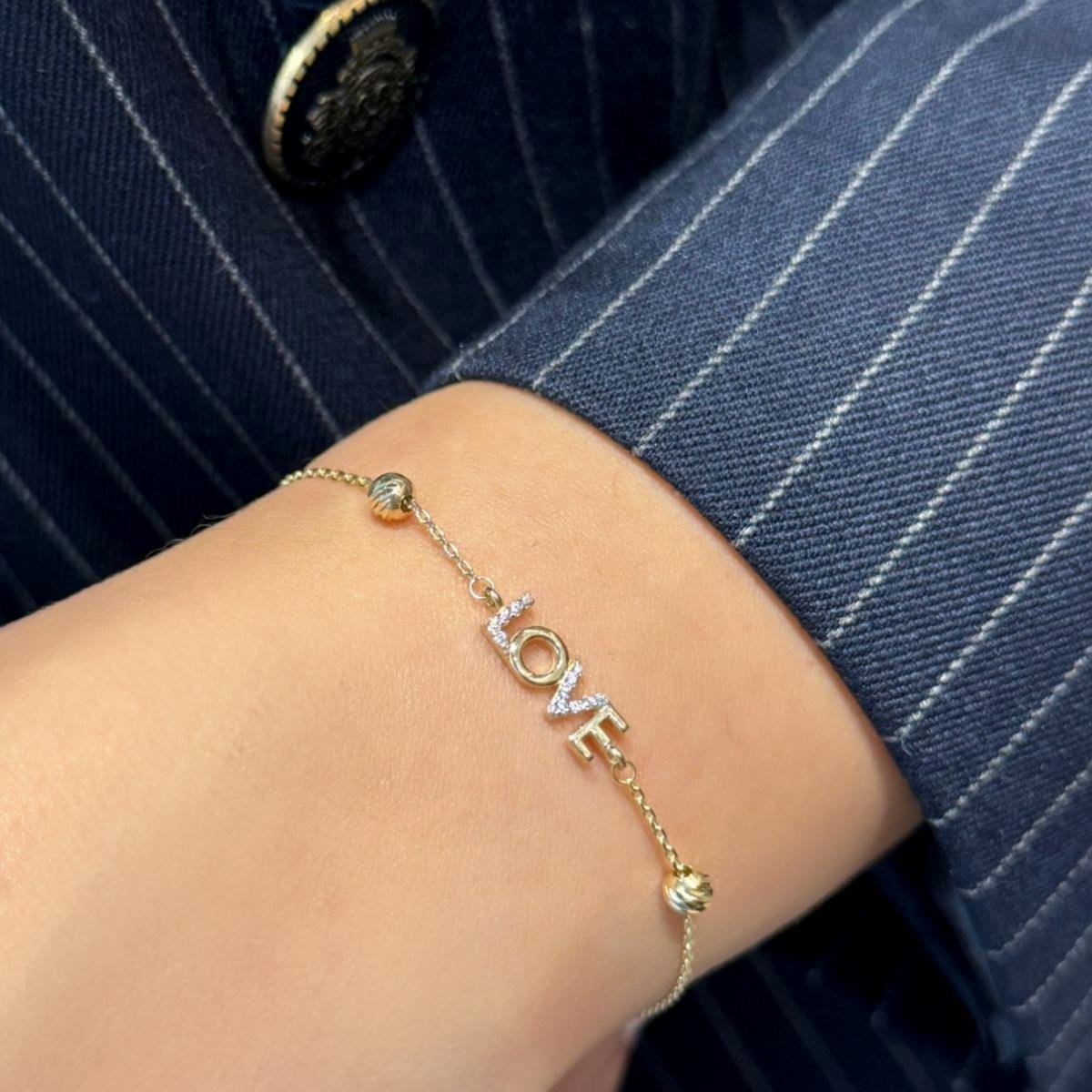 Dorika Toplu Love Altın Bileklik