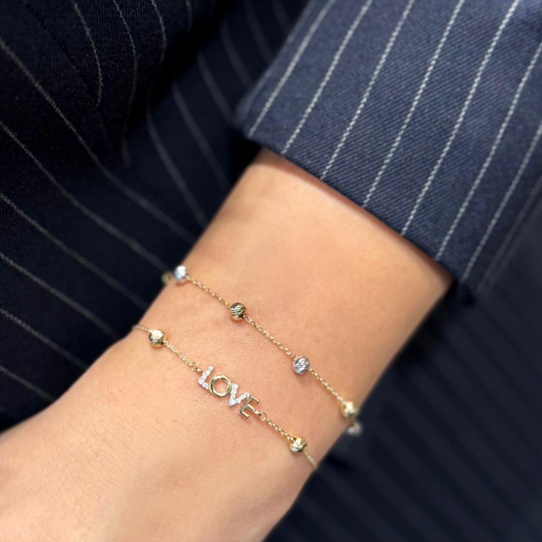 Dorika Toplu Love Altın Bileklik