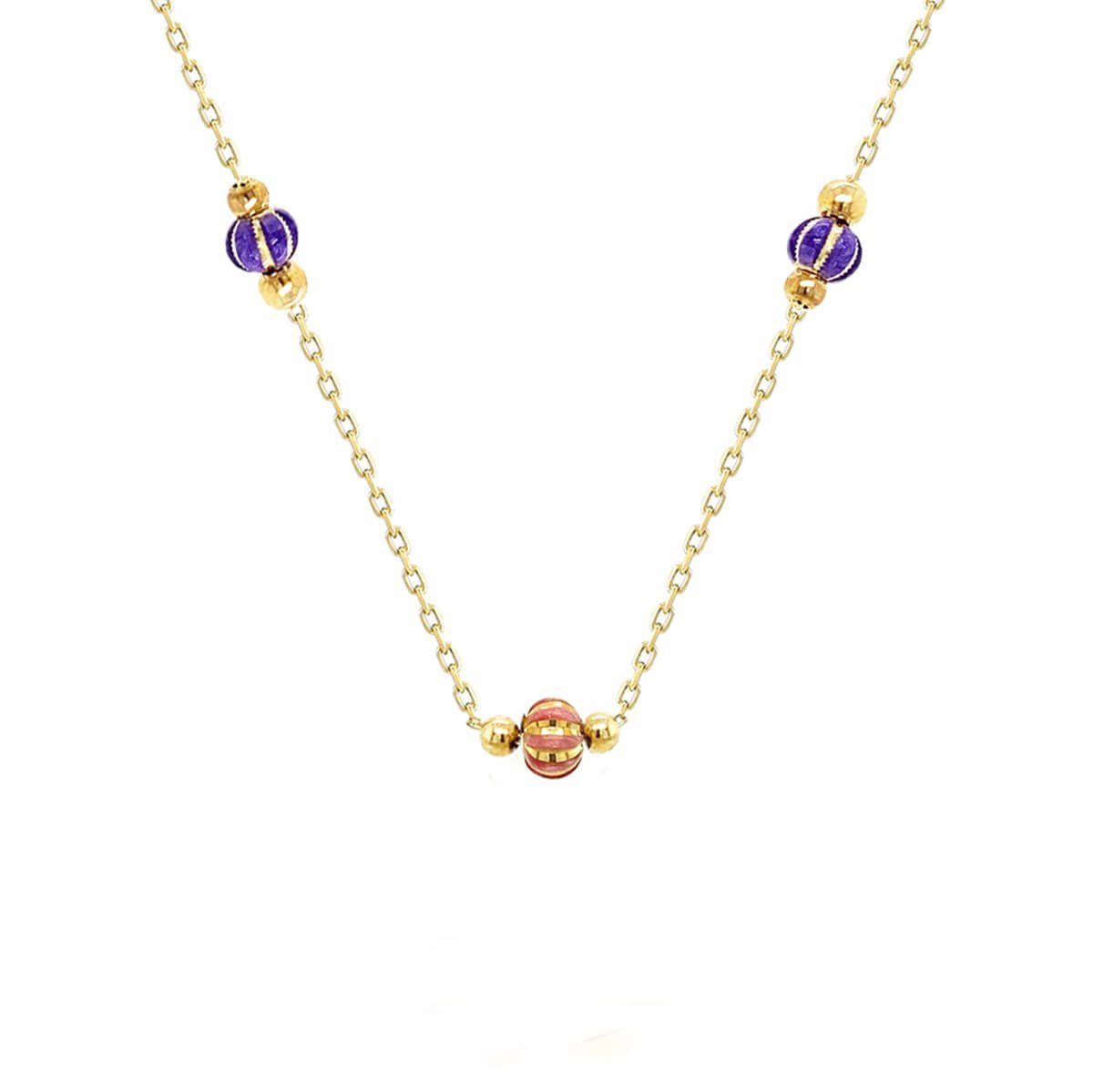 Dorika Toplu Renkli Taşlı Altın Kolye
 KLA 212 01 01 00