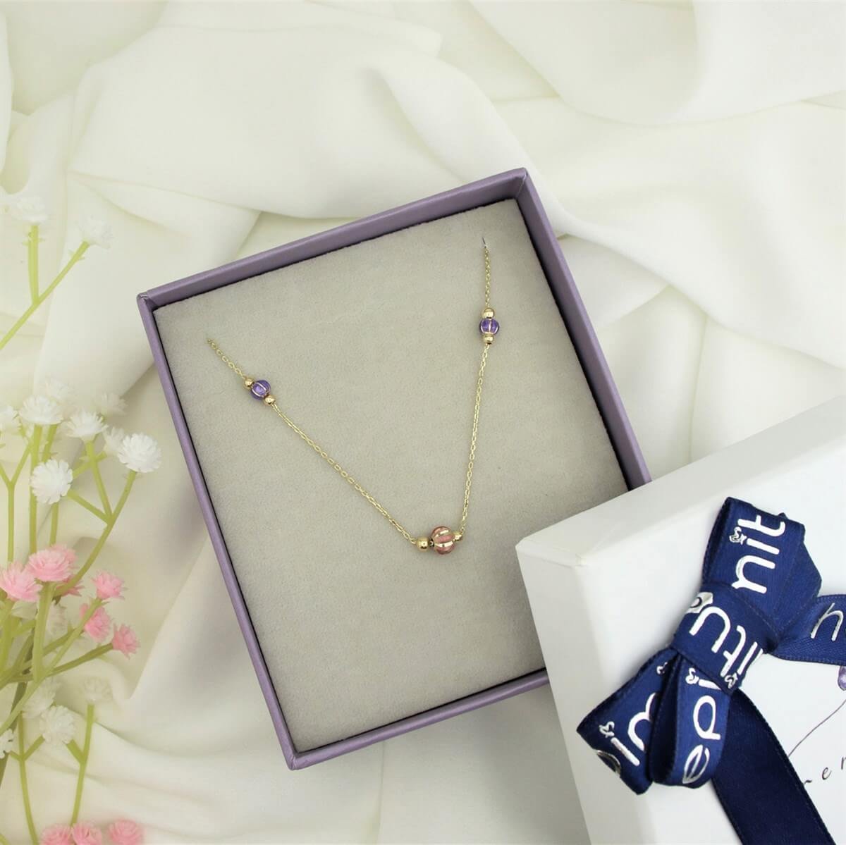 Dorika Toplu Renkli Taşlı Altın Kolye
 KLA 212 01 01 00