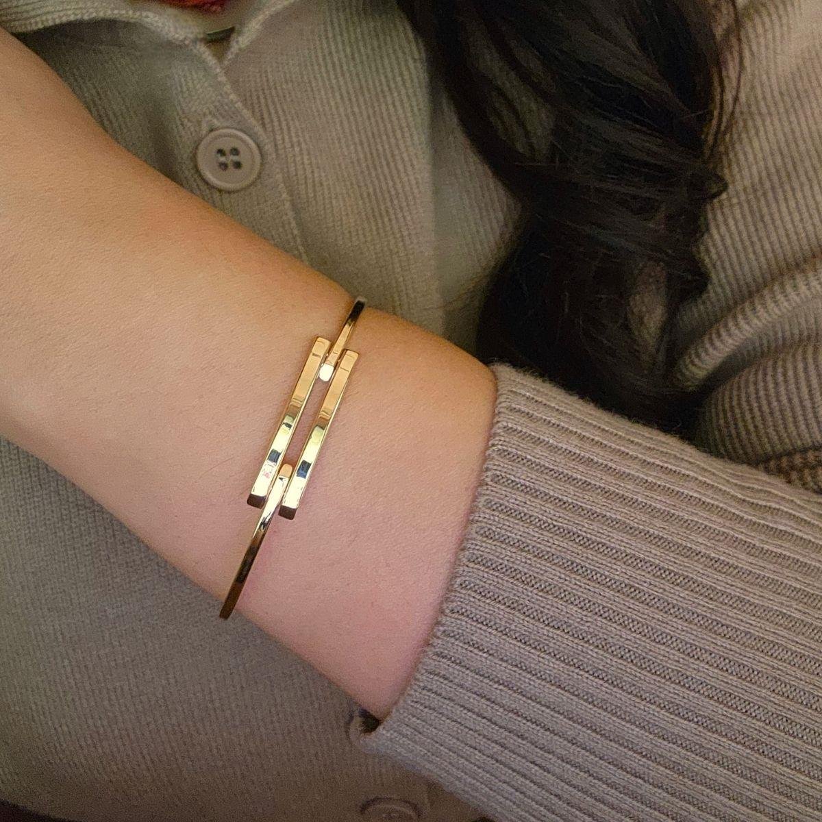 İki Sıra Altın Kaburga Bilezik