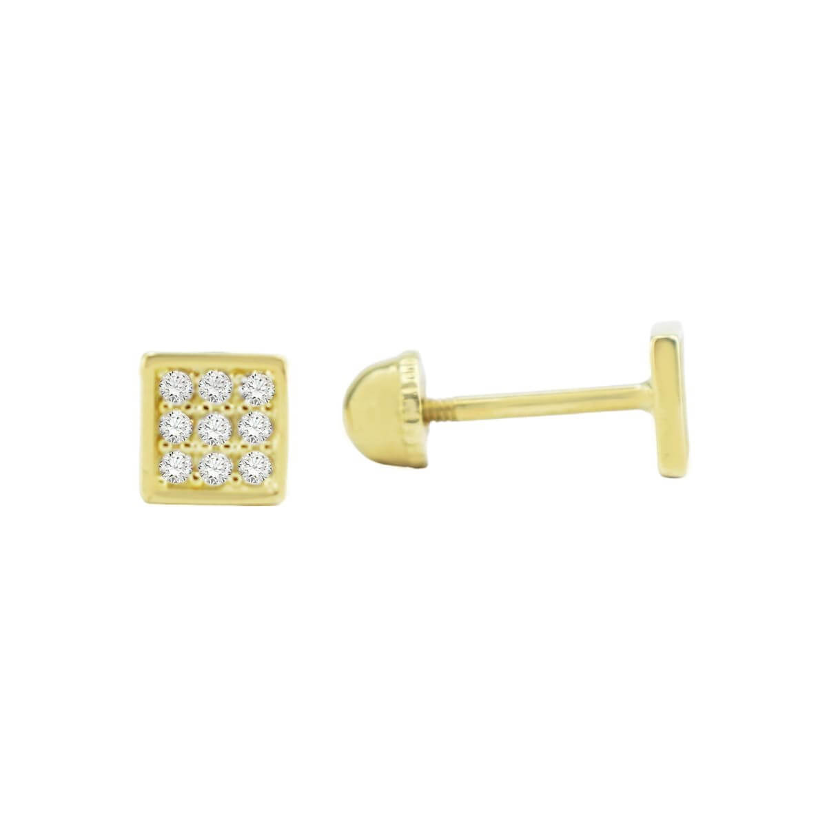 Kare Tragus Piercing Altın Küpe KPA 163 01 05 00