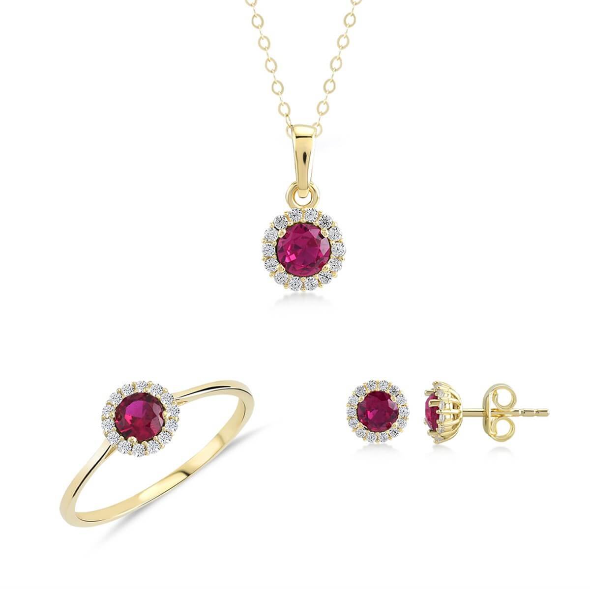 Kenar Taşlı Altın Fantezi Set