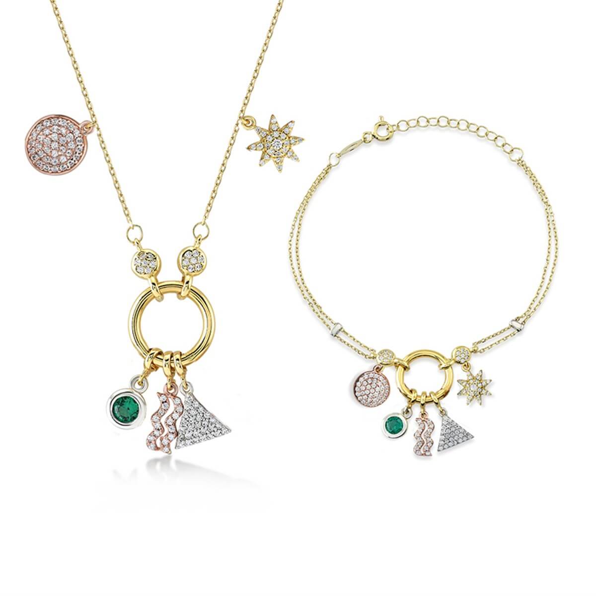 Kova Burcu Gümüş Yıldız Haritası Seti