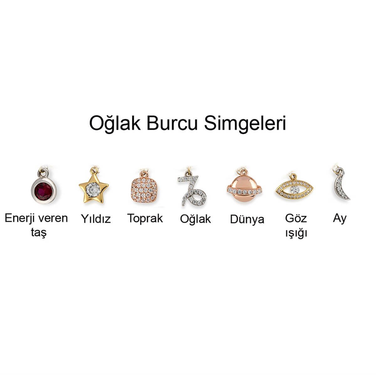Oğlak Burcu Gümüş Kolye