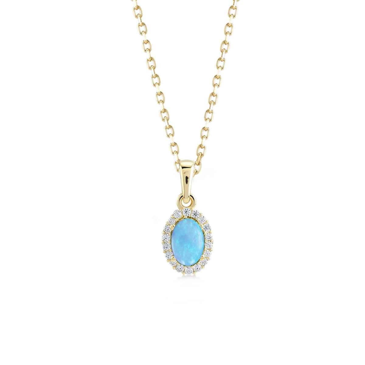Opal Taşlı Altın Kolye KLMA 112 01 03 00