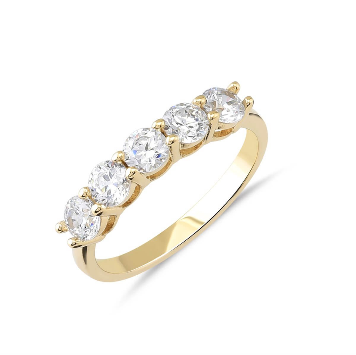 Preciosa Zirconia Taşlı  Gümüş Beştaş Yüzük