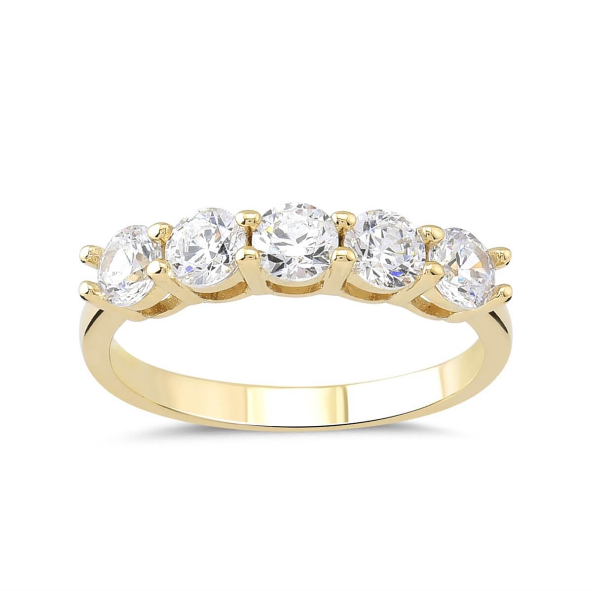 Preciosa Zirconia Taşlı  Gümüş Beştaş Yüzük