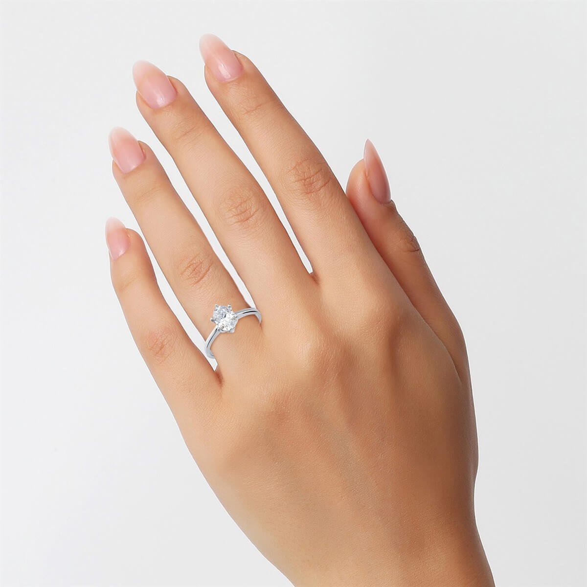 Preciosa Zirconia Taşlı  Gümüş Tektaş Yüzük