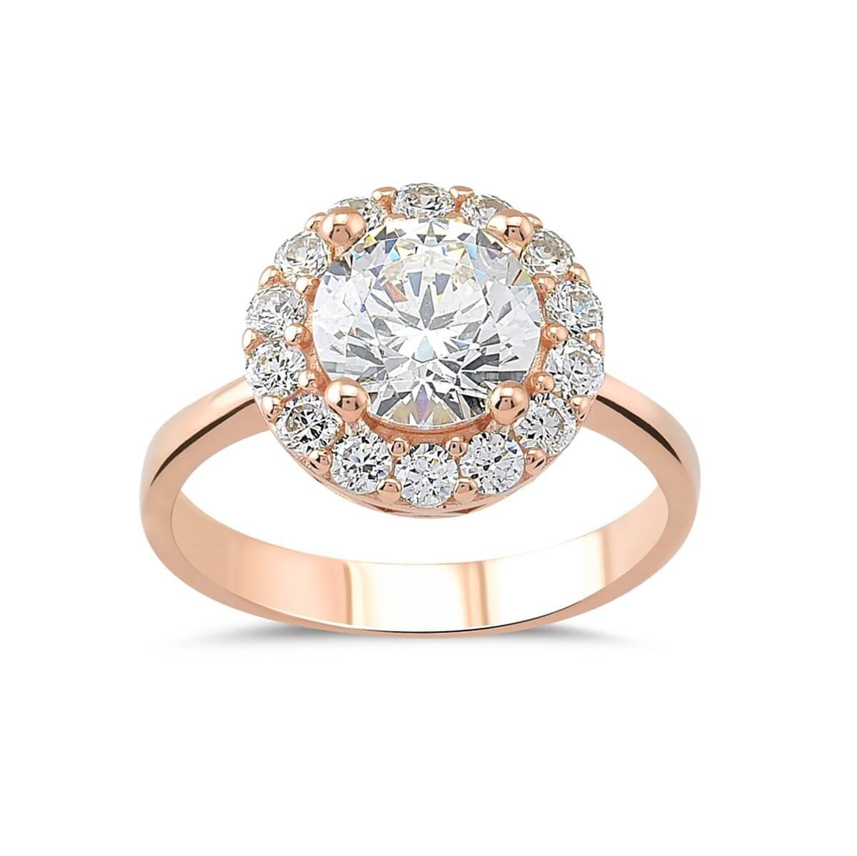Preciosa Zirconia Taşlı  Gümüş Tektaş Yüzük